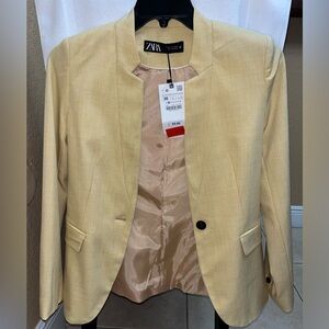Zara Light Yellow Blazer